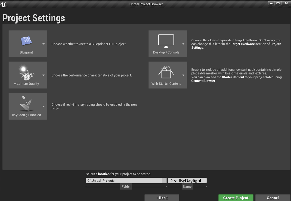 Creating New UE5 Project